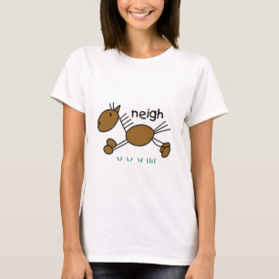 Strichmännchen-Pferdet-shirts und -geschenke T-Shirt