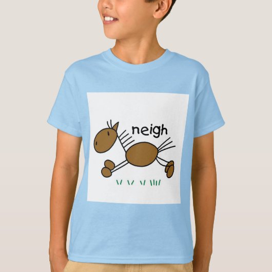 Strichmännchen-Pferdet-shirts und -geschenke T-Shirt (Vorderseite)