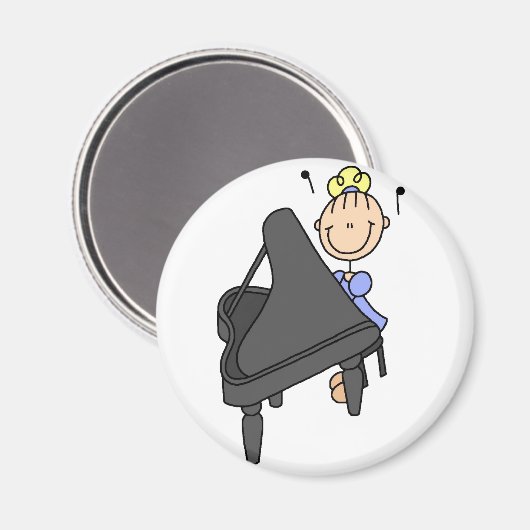 Strichmännchen Piano Magnet (Vorderseite/Rückseite)