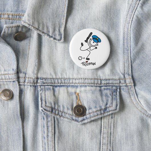 Strichmännchen-Polizei-Offizier Button (Beispiel)