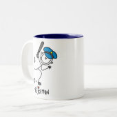 Strichmännchen-Polizei-Offizier-Tasse Zweifarbige Tasse (Vorderseite Links)