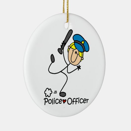 Strichmännchen Polizeibeamte Keramik Ornament (Rechts)
