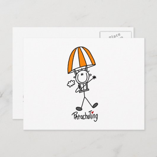 Strichmännchen Postkarte (Vorne/Hinten)