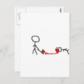 Strichmännchen Postkarte (Vorne/Hinten)