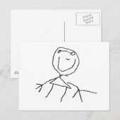 Strichmännchen Postkarte (Vorne/Hinten)