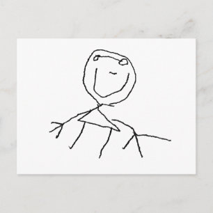 Strichmännchen Postkarte