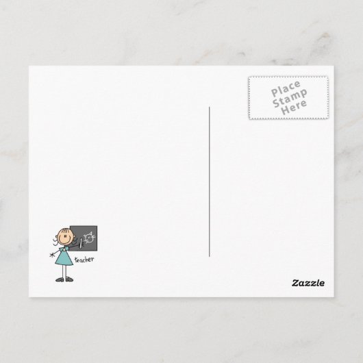 Strichmännchen Postkarte (Rückseite)