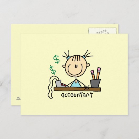 Strichmännchen Postkarte (Vorne/Hinten)