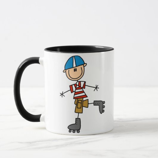 Strichmännchen-Rollen-Skaten Tasse (Links)