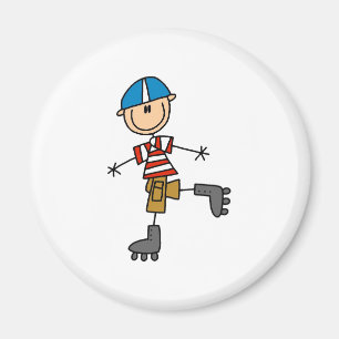 Strichmännchen Roller Skaten Magnet
