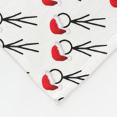 Strichmännchen Santa Blanket Fleecedecke (Ecke)