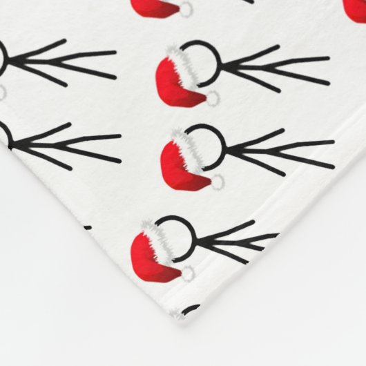Strichmännchen Santa Blanket Fleecedecke (Ecke)