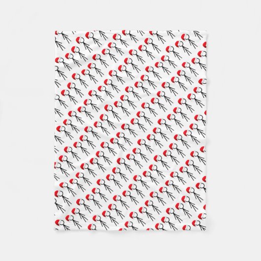 Strichmännchen Santa Blanket Fleecedecke (Vorderseite)