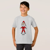 Strichmännchen Santa Claus Tshirts und Geschenke (Vorne ganz)