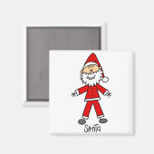 Strichmännchen Santa Claus Tshirts und Geschenke Magnet (Vorderseite/Rückseite)
