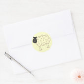 Strichmännchen-Schaf-Hemden und -Geschenke Runder Aufkleber (Umschlag)