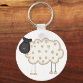 Strichmännchen-Schaf-Hemden und -Geschenke Schlüsselanhänger (Vorderseite)