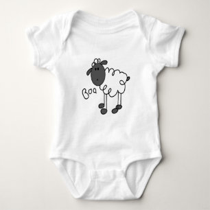 Strichmännchen-Schaf-T-Shirts und Geschenke Baby Strampler