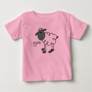 Strichmännchen-Schaf-T-Shirts und Geschenke Baby T-shirt