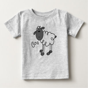 Strichmännchen-Schaf-T-Shirts und Geschenke Baby T-shirt