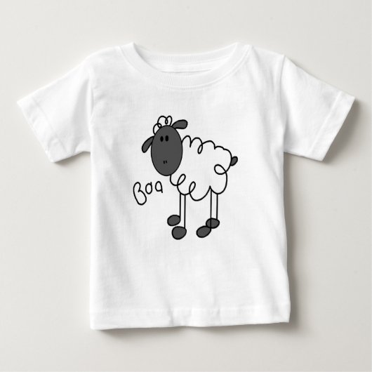 Strichmännchen-Schaf-T-Shirts und Geschenke Baby T-shirt (Vorderseite)