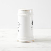 Strichmännchen-Schaf-T - Shirts und Geschenke Bierglas (Mittel)