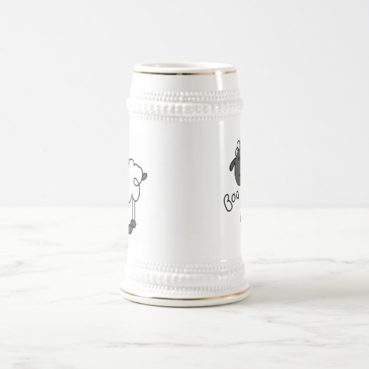 Strichmännchen-Schaf-T - Shirts und Geschenke Bierglas (Mittel)
