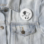 Strichmännchen-Schaf-T-Shirts und Geschenke Button (Beispiel)