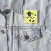 Strichmännchen-Schaf-T-Shirts und Geschenke Button (Beispiel)
