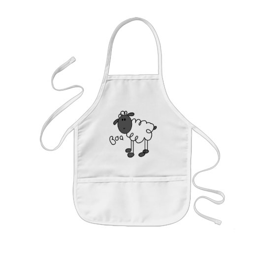 Strichmännchen-Schaf-T-Shirts und Geschenke Kinderschürze (Vorne)
