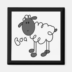 Strichmännchen-Schaf-T-Shirts und Geschenke Magnet