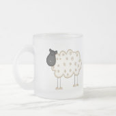 Strichmännchen-Schaf-T-Shirts und Geschenke Mattglastasse (Links)