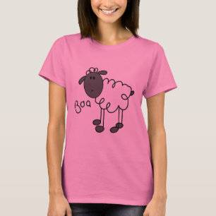 Strichmännchen-Schaf-T-Shirts und Geschenke T-Shirt