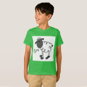 Strichmännchen-Schaf-T-Shirts und Geschenke T-Shirt (Vorne ganz)