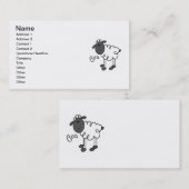 Strichmännchen-Schaf-T - Shirts und Geschenke Visitenkarte (Vorne/Hinten)