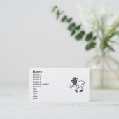 Strichmännchen-Schaf-T - Shirts und Geschenke Visitenkarte (Stehend Vorderseite)