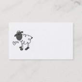 Strichmännchen-Schaf-T - Shirts und Geschenke Visitenkarte (Rückseite)