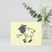 Strichmännchen-Schafe-Hemden und -Geschenke Postkarte (Stehend Vorderseite)