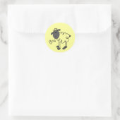 Strichmännchen-Schafe-Hemden und -Geschenke Runder Aufkleber (Tasche)