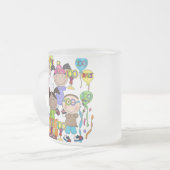 Strichmännchen scherzt 100 Tage intelligenter Mattglastasse (Vorderseite Links)