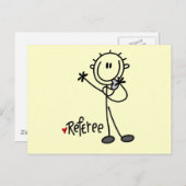 Strichmännchen-Schiedsrichter Postkarte (Vorne/Hinten)