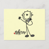 Strichmännchen-Schiedsrichter Postkarte (Vorderseite)
