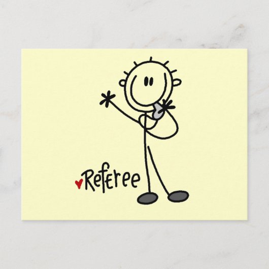 Strichmännchen-Schiedsrichter Postkarte (Vorderseite)