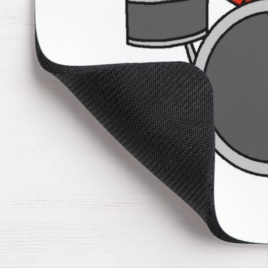 Strichmännchen-Schlagzeuger Mousepad (Ecke)