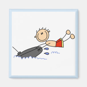 Strichmännchen-Schlaucht-shirts und -geschenke Magnet