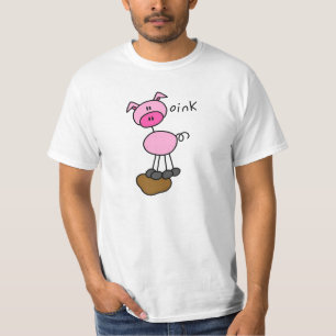 Strichmännchen-Schwein-T - Shirts und Geschenke