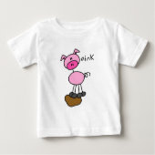 Strichmännchen-Schwein-T-Shirts und Geschenke Baby T-shirt (Vorderseite)
