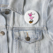 Strichmännchen-Schwein-T-Shirts und Geschenke Button (Beispiel)