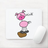 Strichmännchen-Schwein-T-Shirts und Geschenke Mousepad (Mit Mouse)