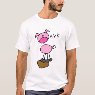 Strichmännchen-Schwein-T-Shirts und Geschenke T-Shirt
